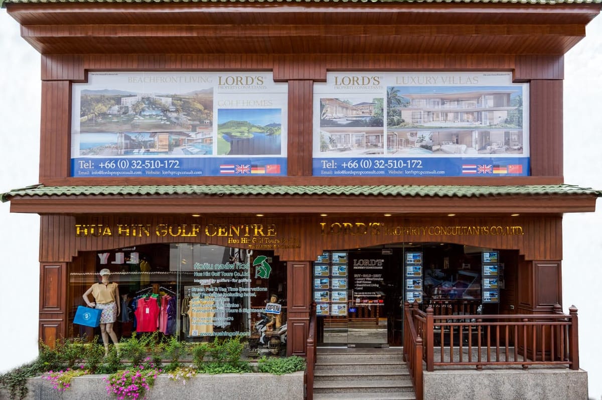 Lord's Property Consultants office on Selakam Road, Hua Hin