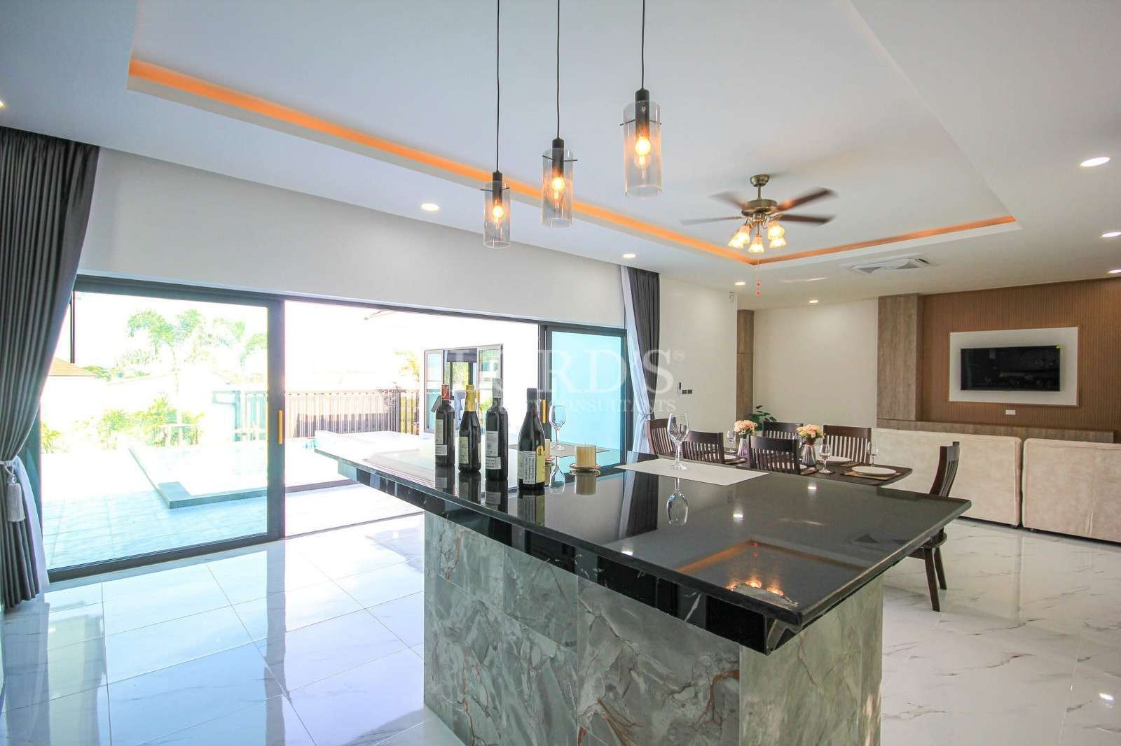 Outdoor sink and countertop area