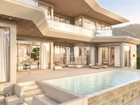 Luxury villa with pool and terrace view