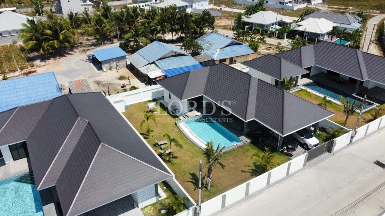 Modern houses with swimming pools