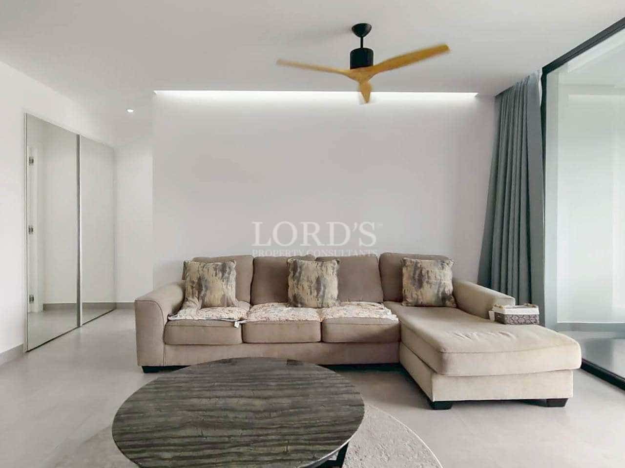 Modern living room with sofa