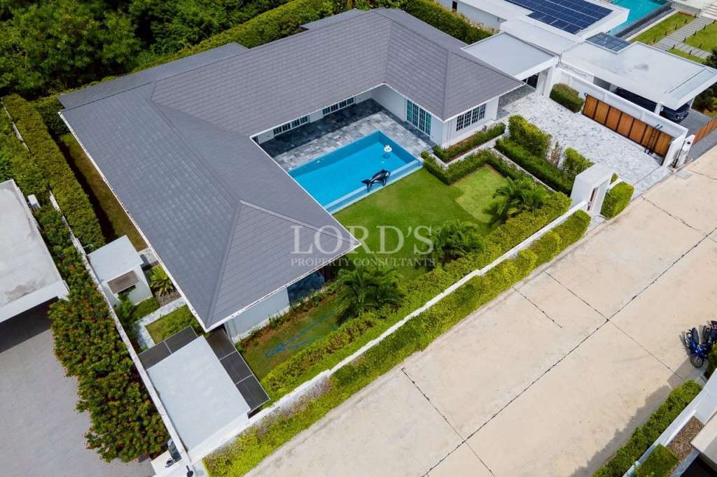Modern house with pool and garden