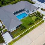 Modern house with pool and garden