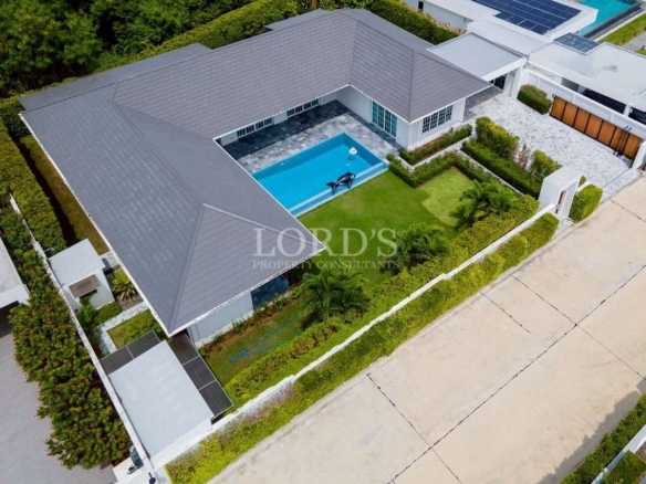 Modern house with pool and garden