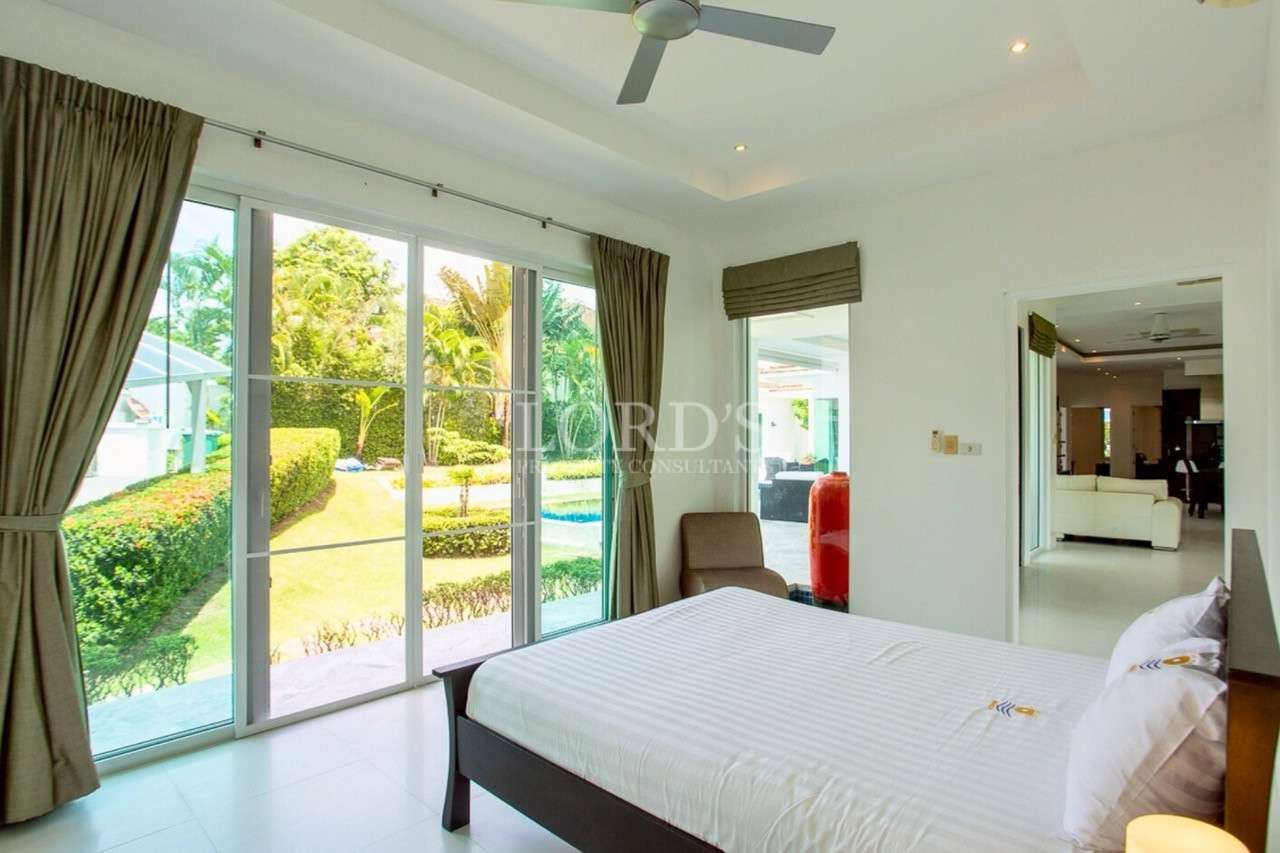 Bright bedroom with garden view