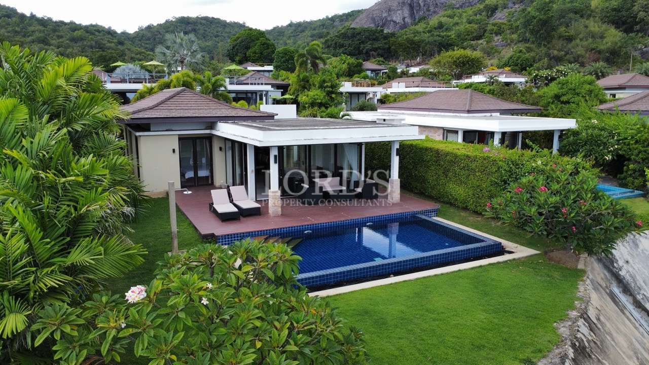 3 Bedroom Pool Villa With Stunning Sea And Mountain View For Sale Near Khao Tao Beach
