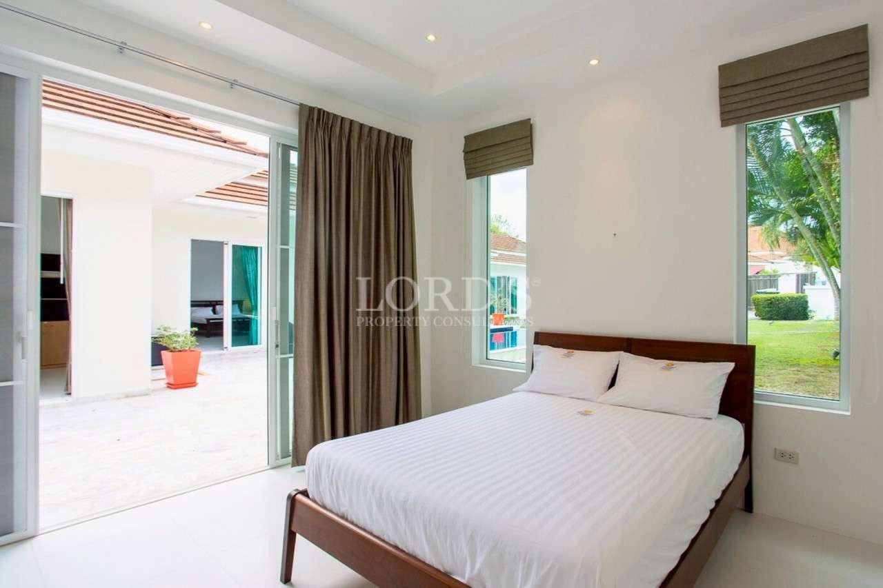 Bright bedroom with outdoor view