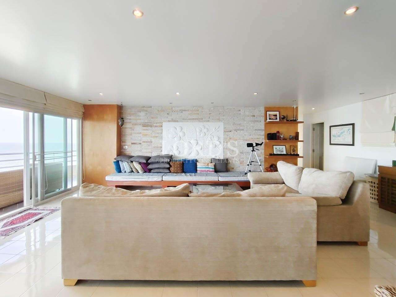 Living room with sofa and TV area