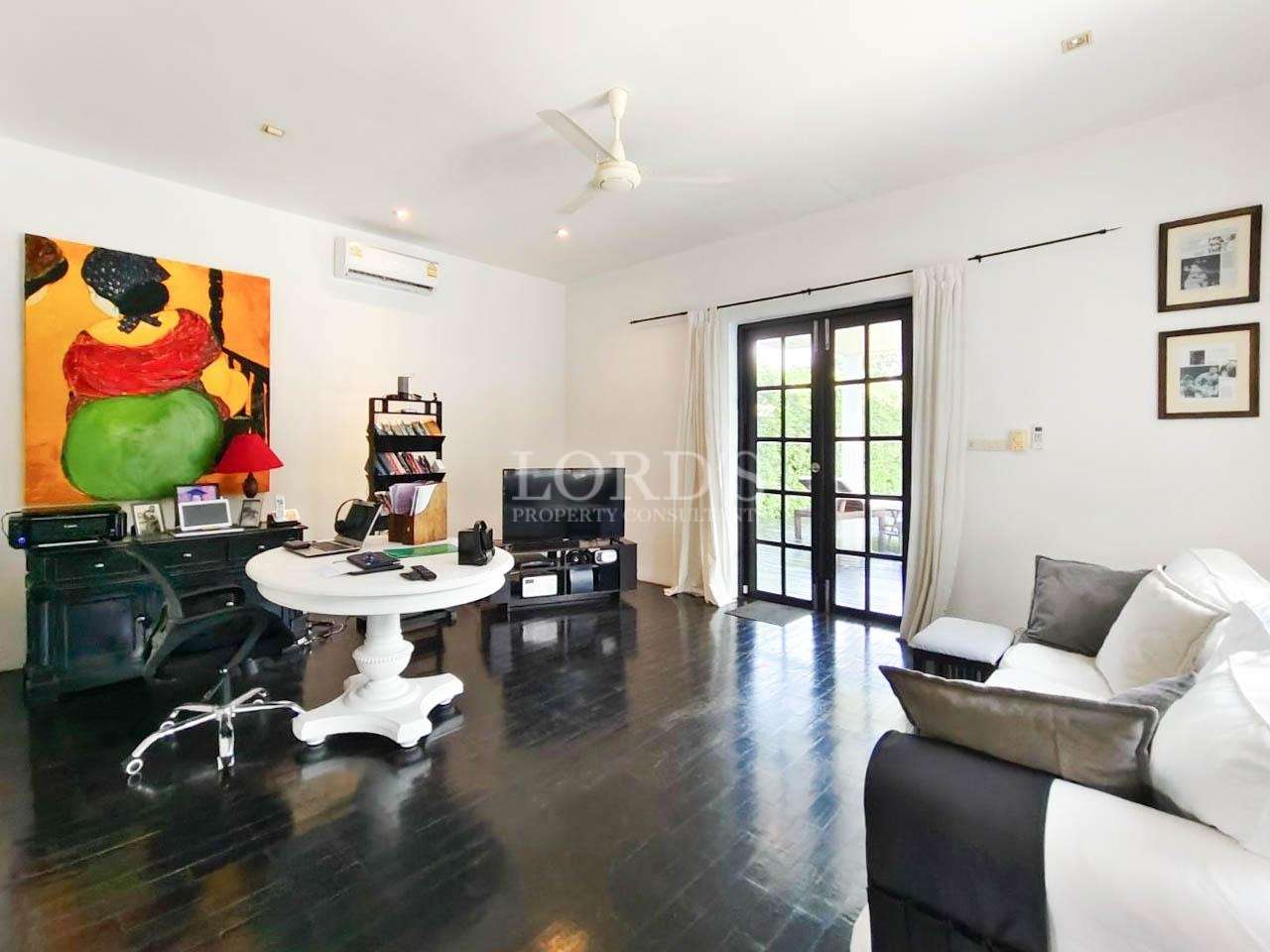 Interior room with seating and decor