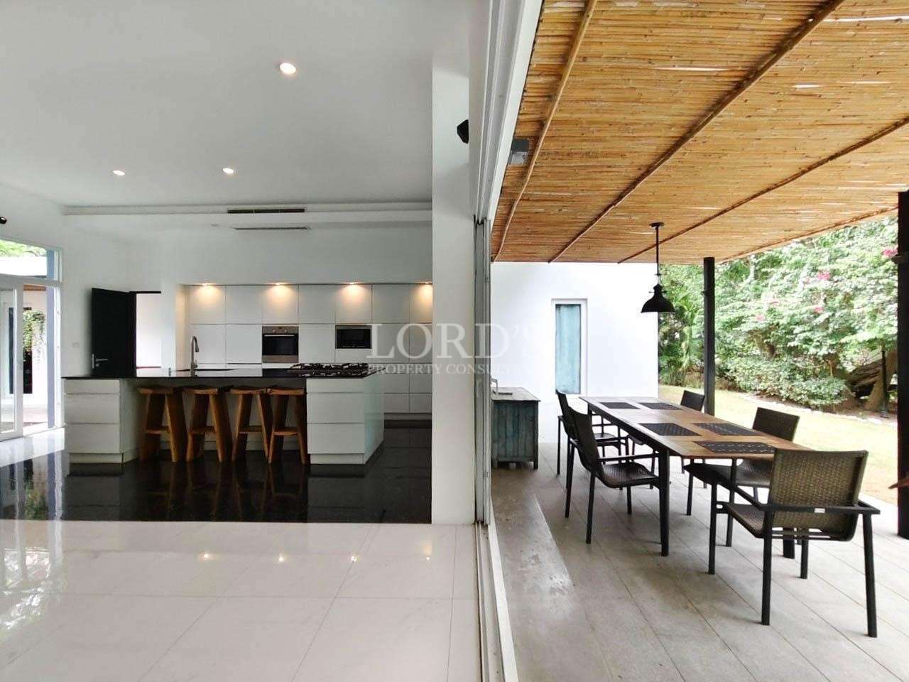 Dining space with modern design and seating