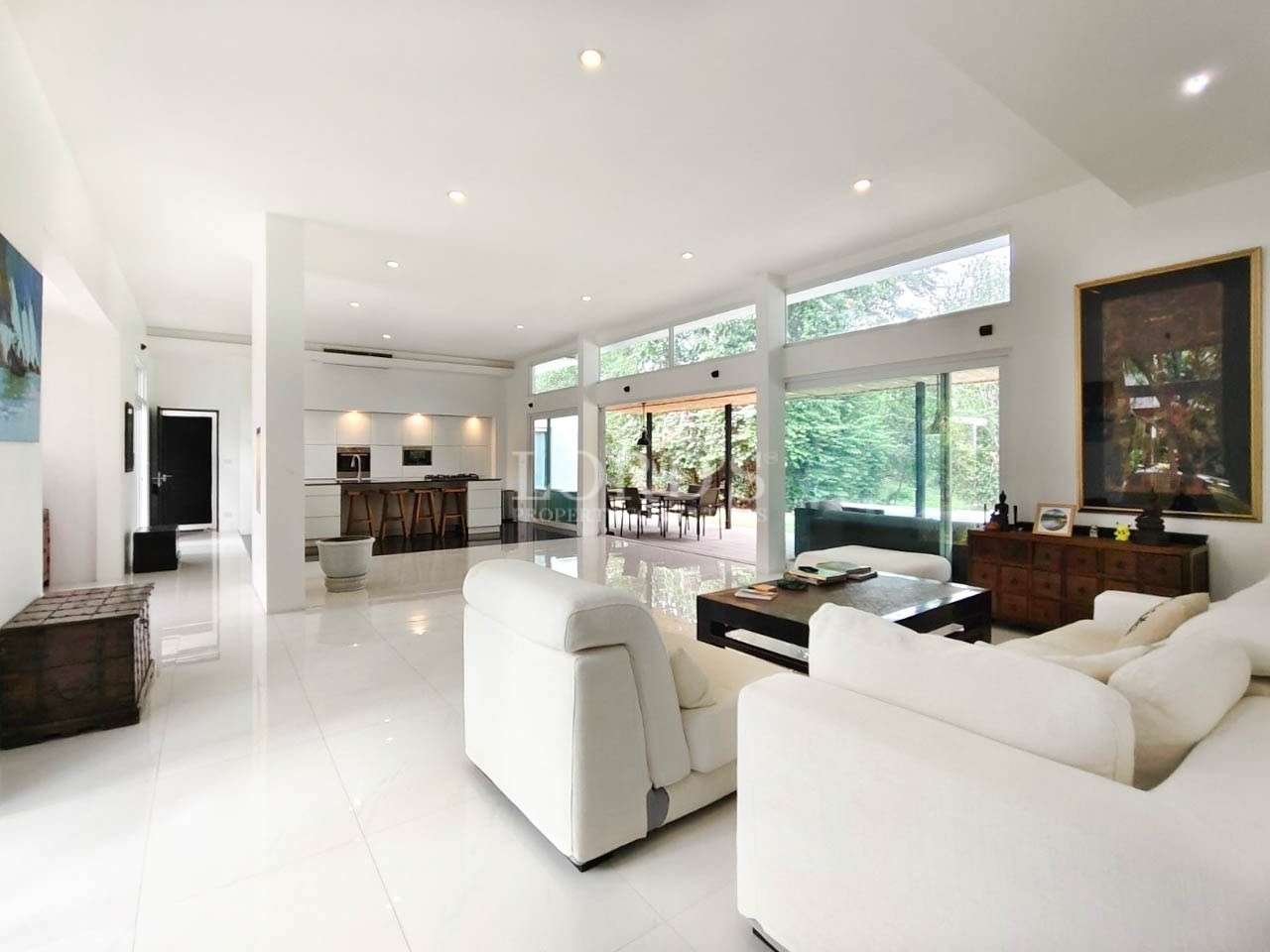 Open living space with modern furniture