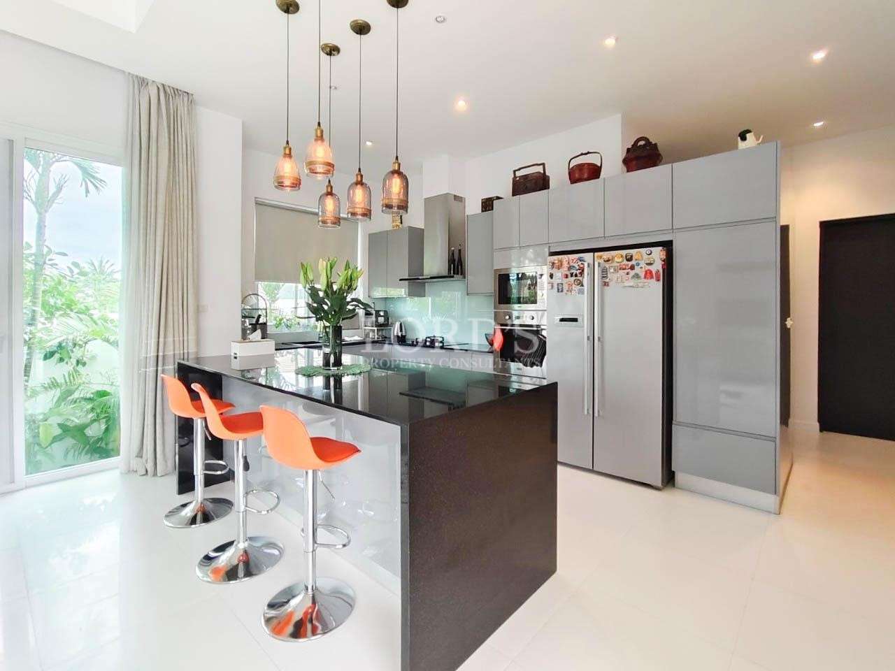 Kitchen with modern appliances and island