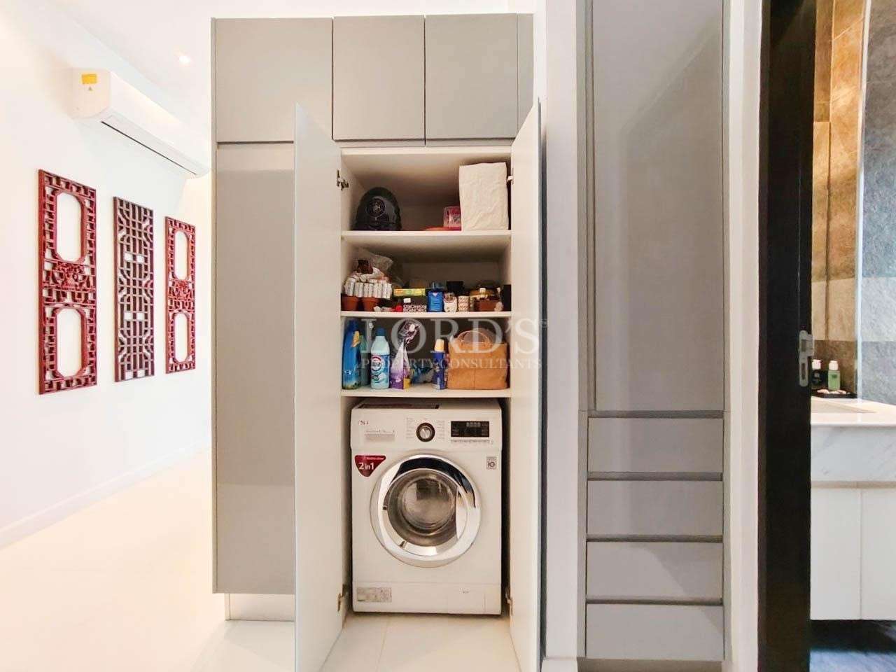 Kitchen with island and pendant lights