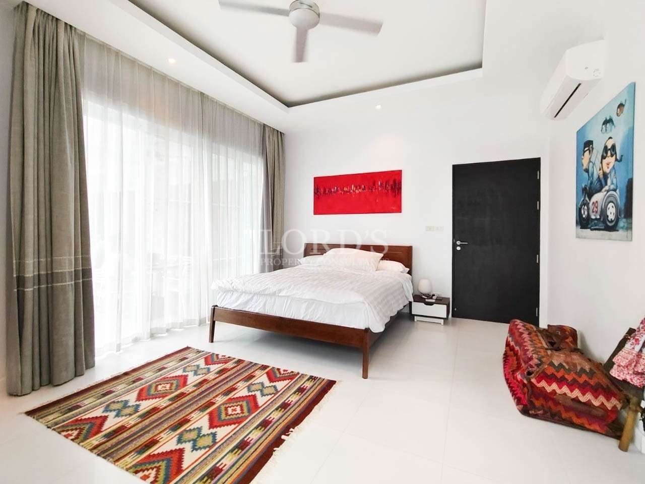 Bedroom with minimal design and furniture