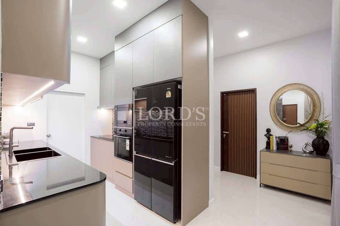 Kitchen with cabinets and appliances