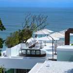 Terrace with seating and ocean view