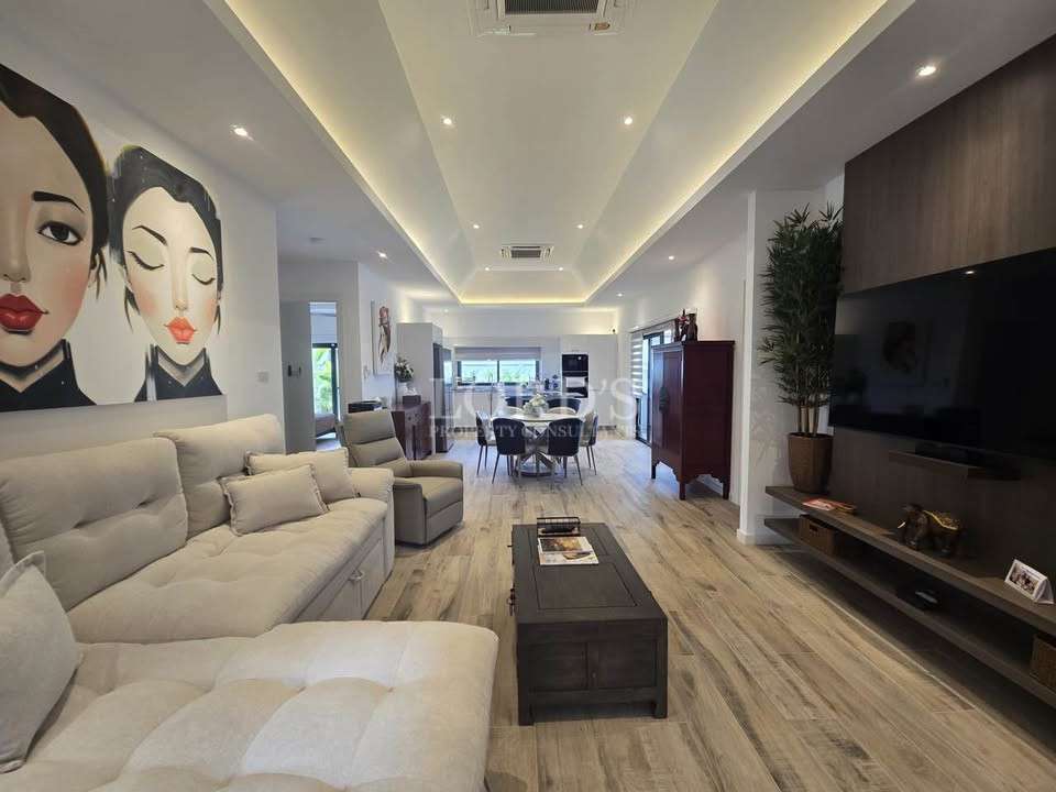 Modern living room with stylish decor