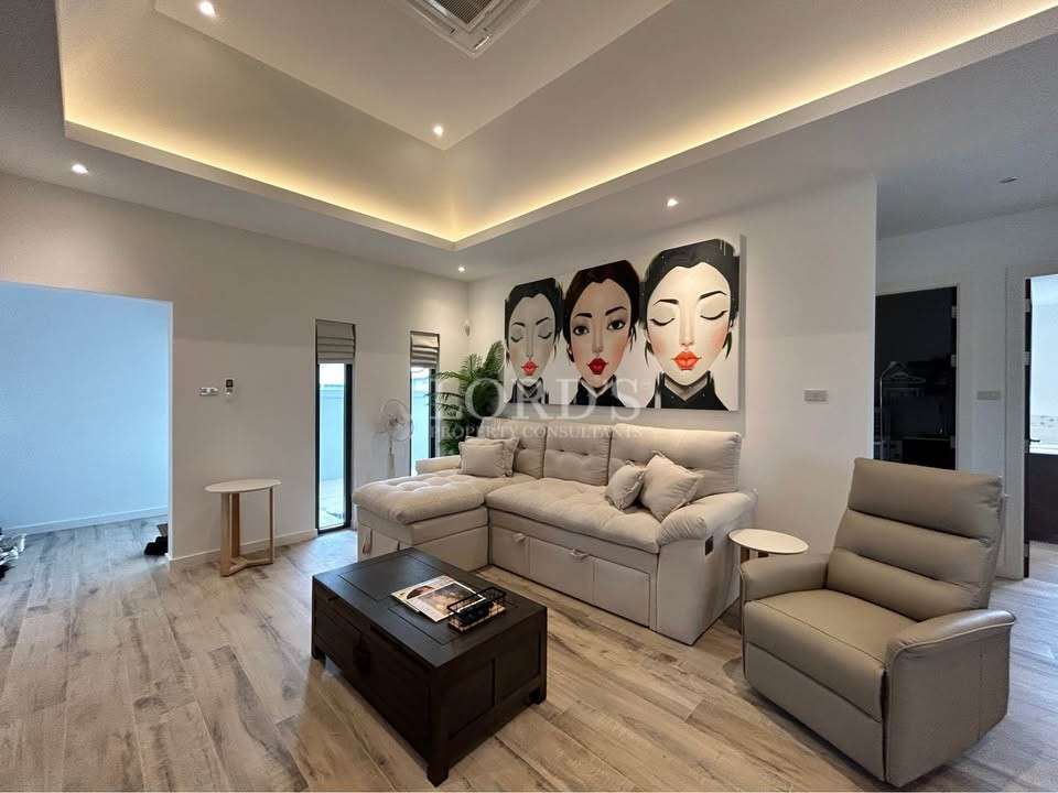 Modern living room with stylish furniture.