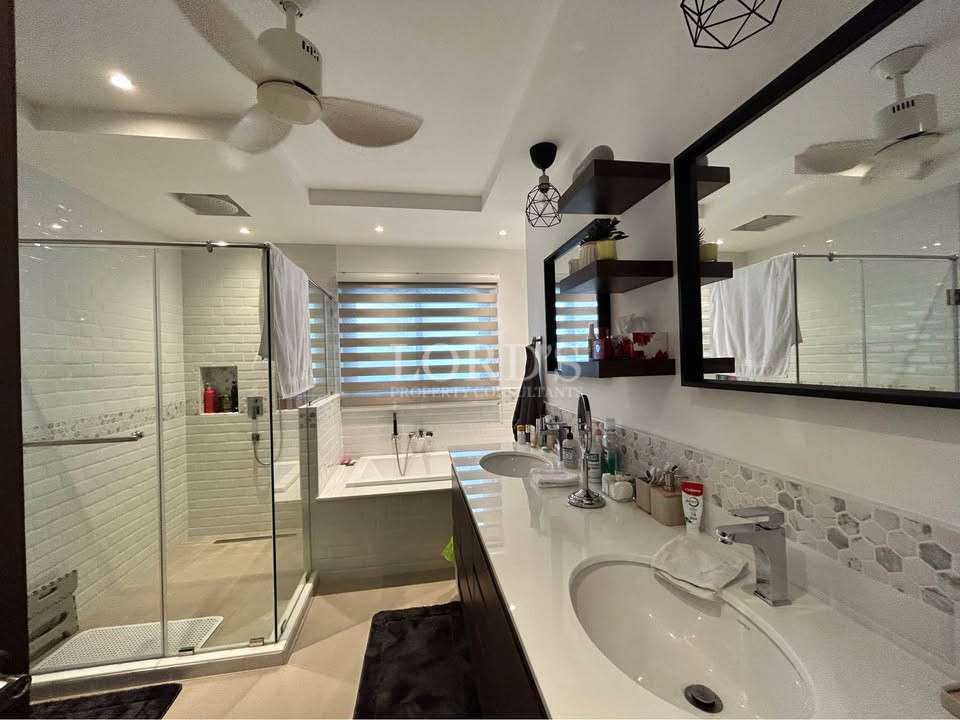 Modern bathroom with shower and tub