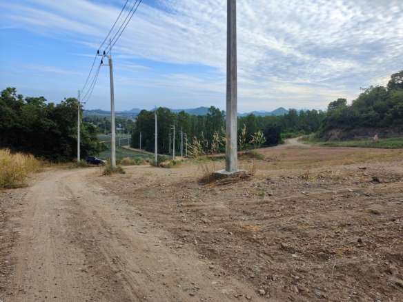 Development land with power lines