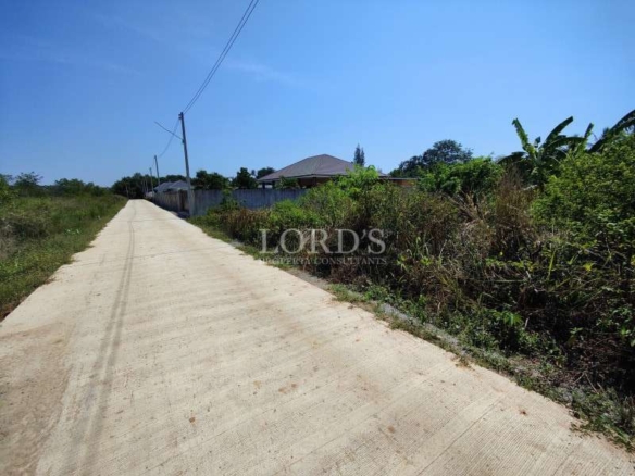 Land plot near rural road