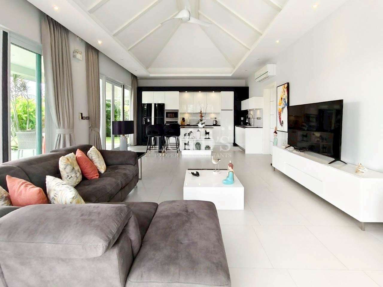 Modern living room with stylish decor