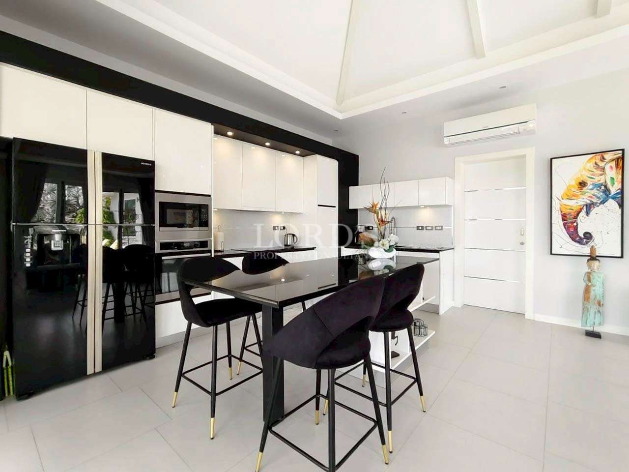 Modern kitchen with sleek design.