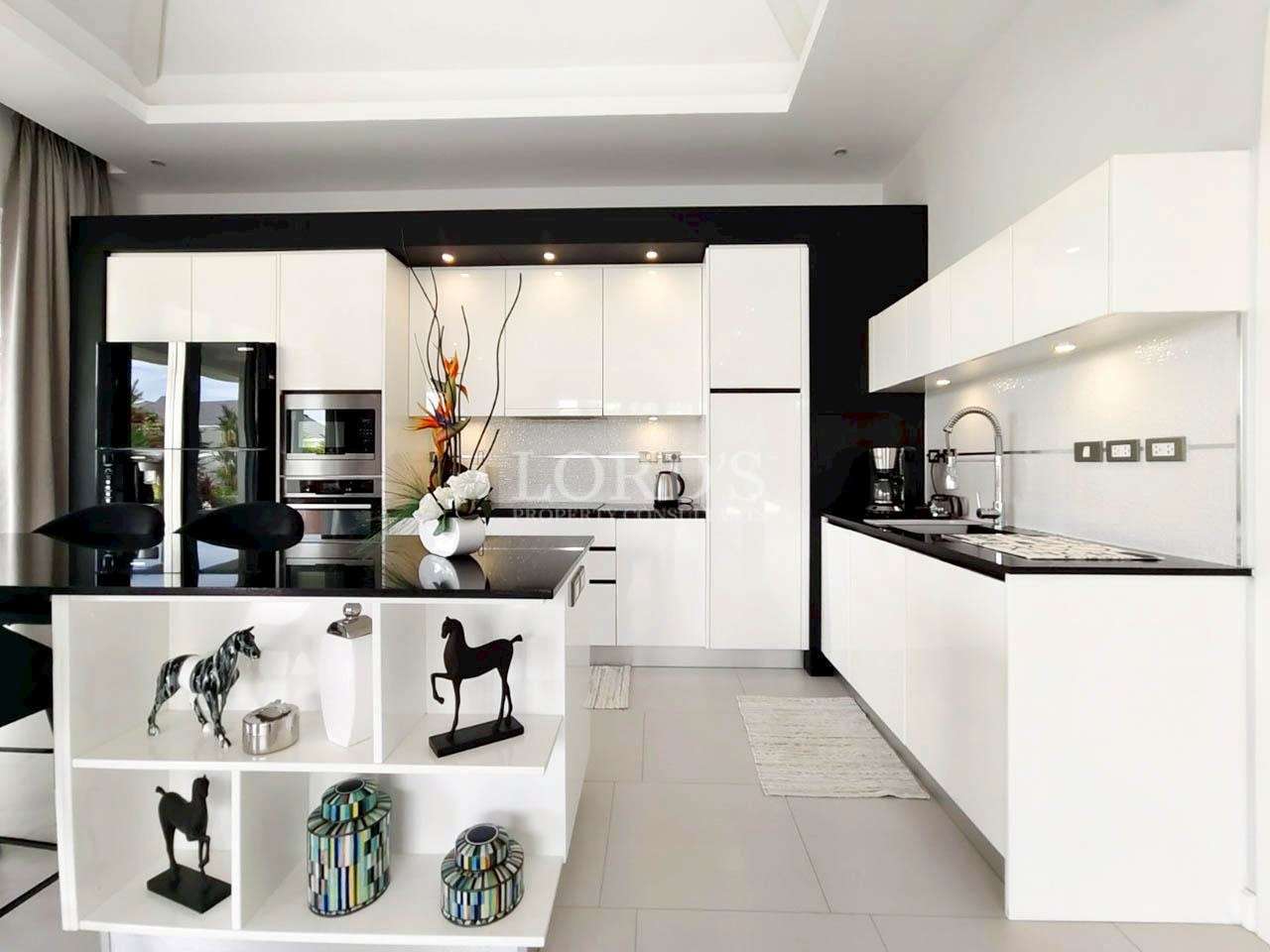 Modern kitchen with sleek design.