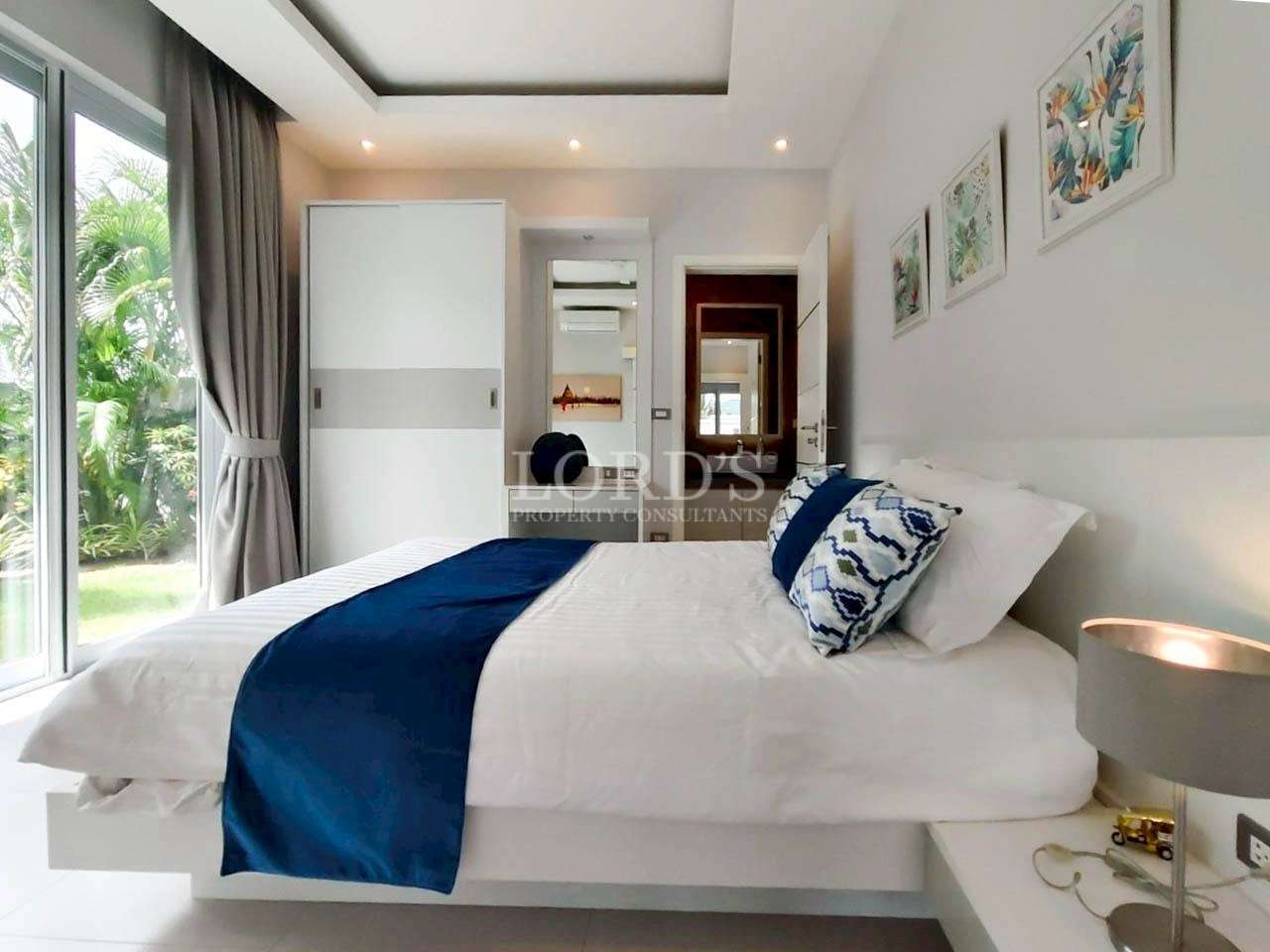 Modern bedroom with elegant decor.