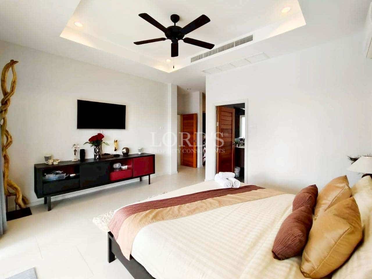 Modern bedroom with stylish decor