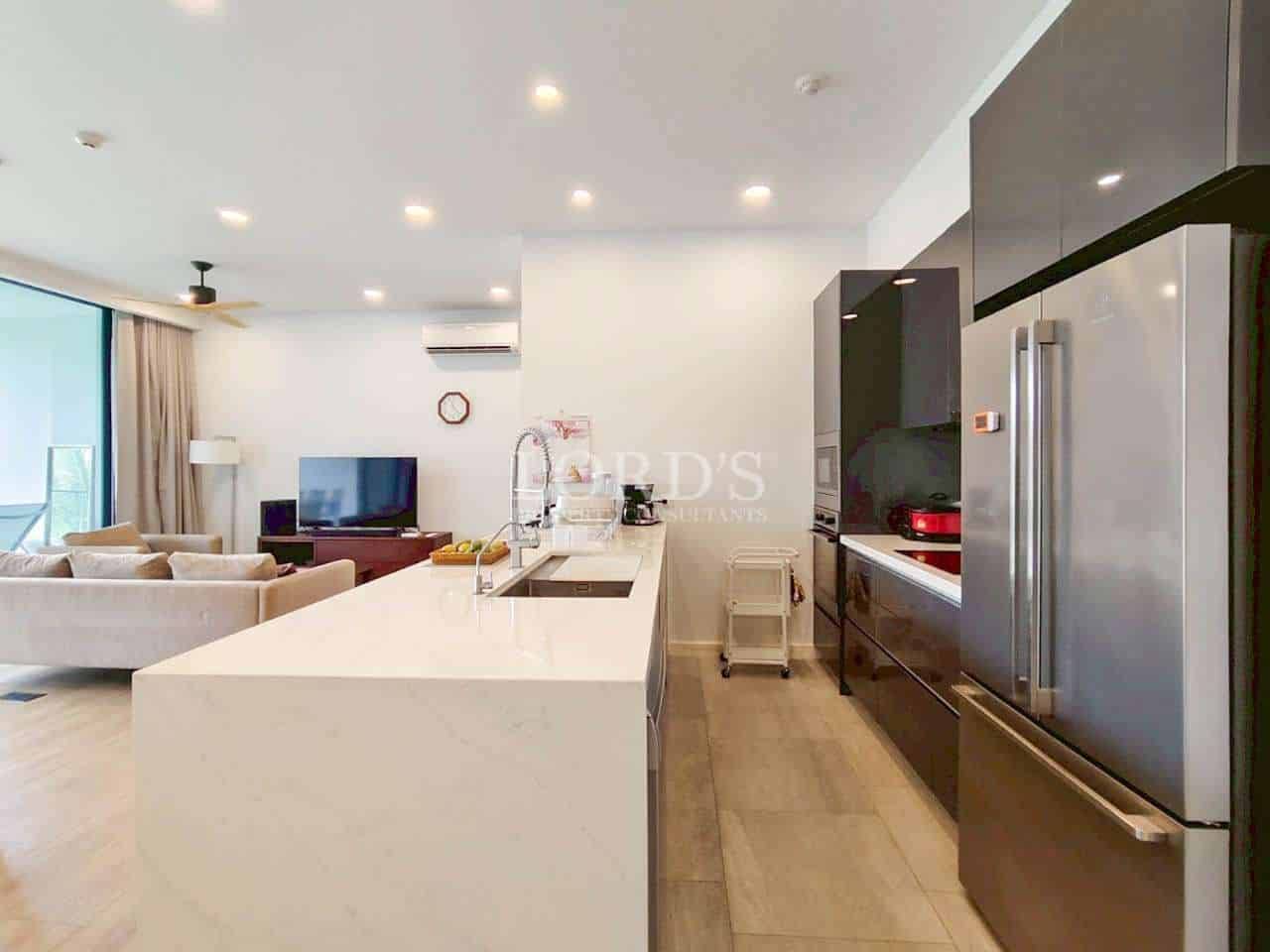 Modern kitchen with sleek appliances