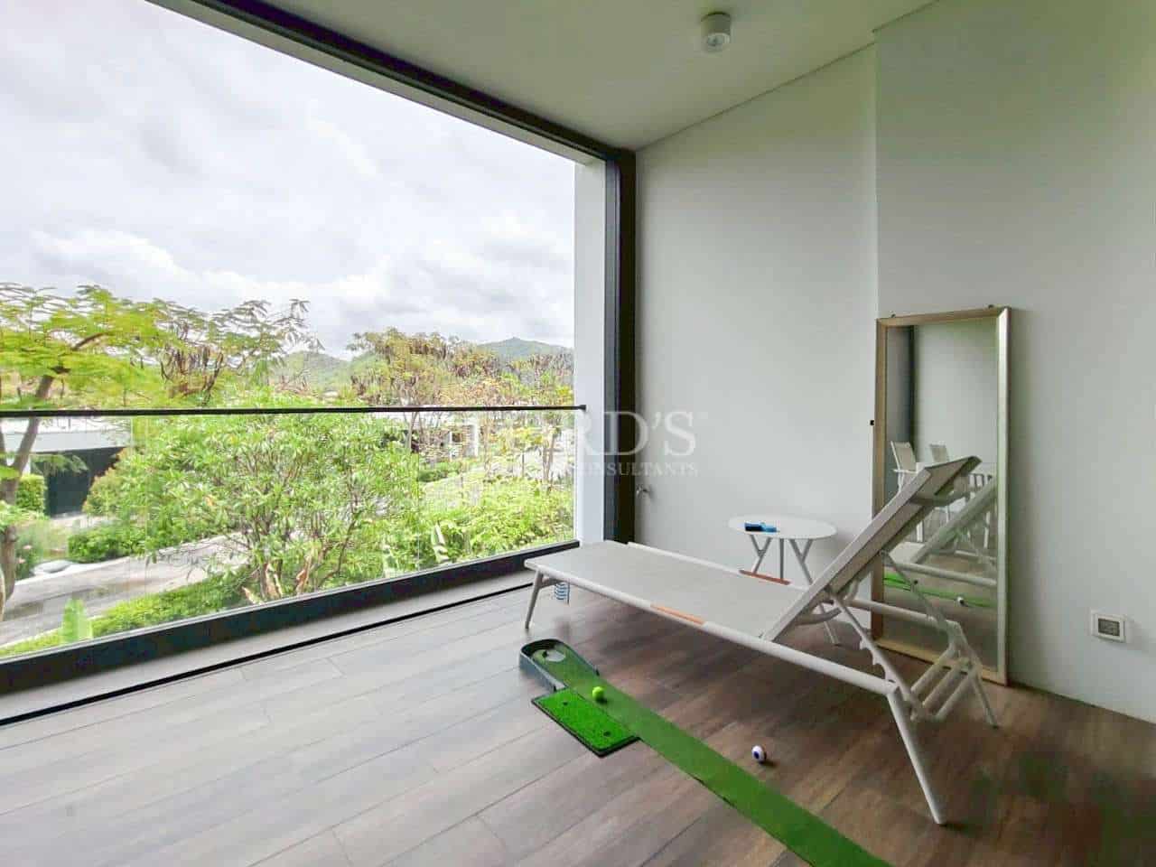 Modern room with large window view