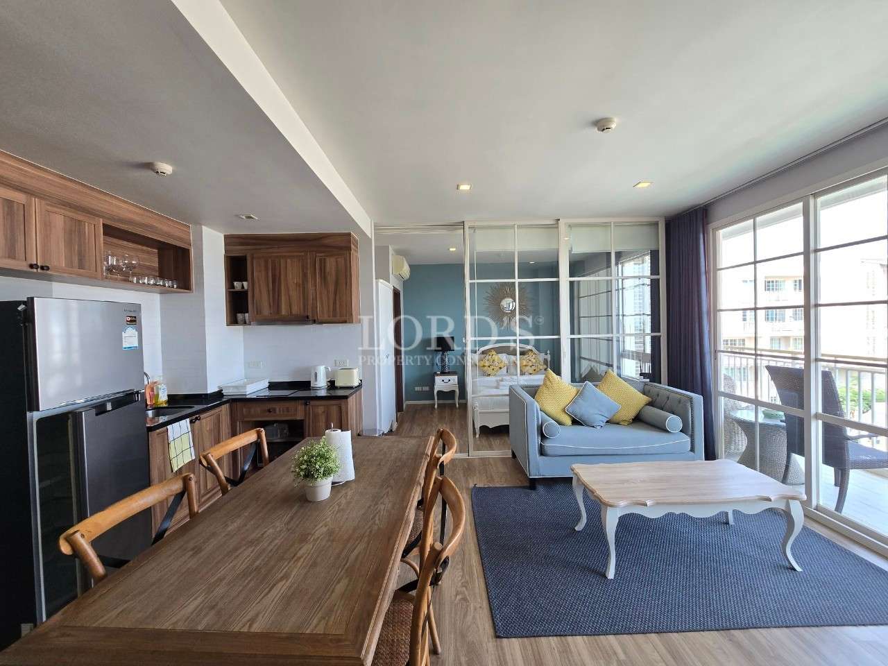 Modern apartment with living area