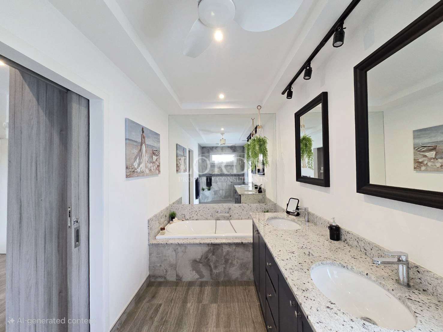 Modern bathroom with elegant fixtures