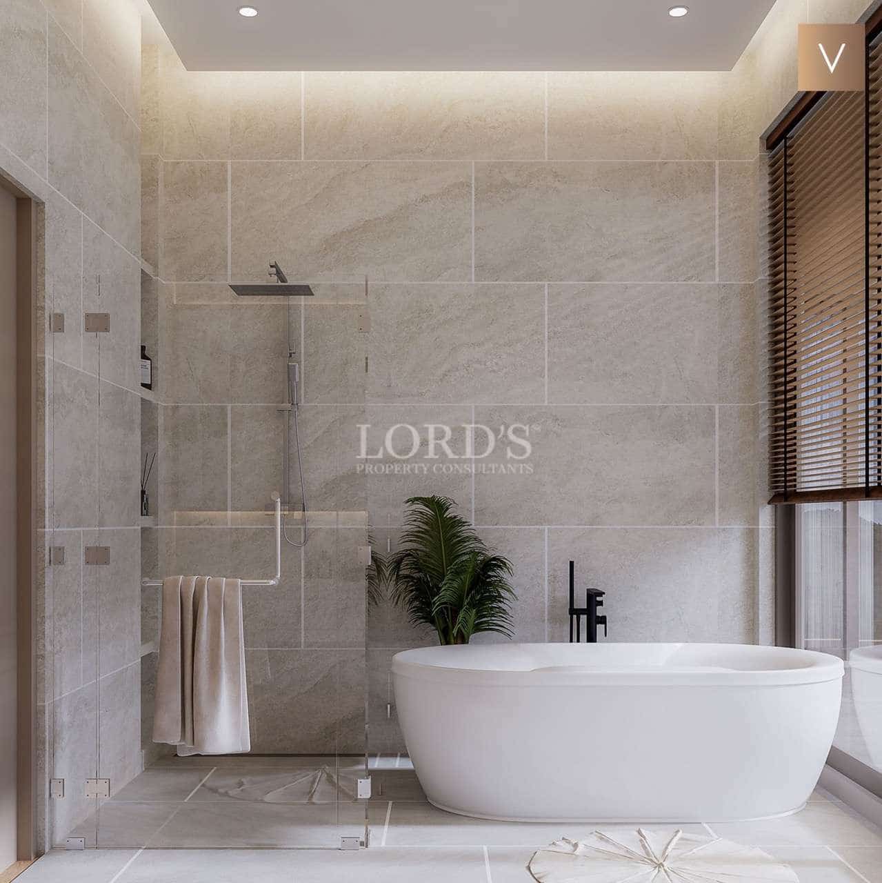 Modern bathroom with elegant design.