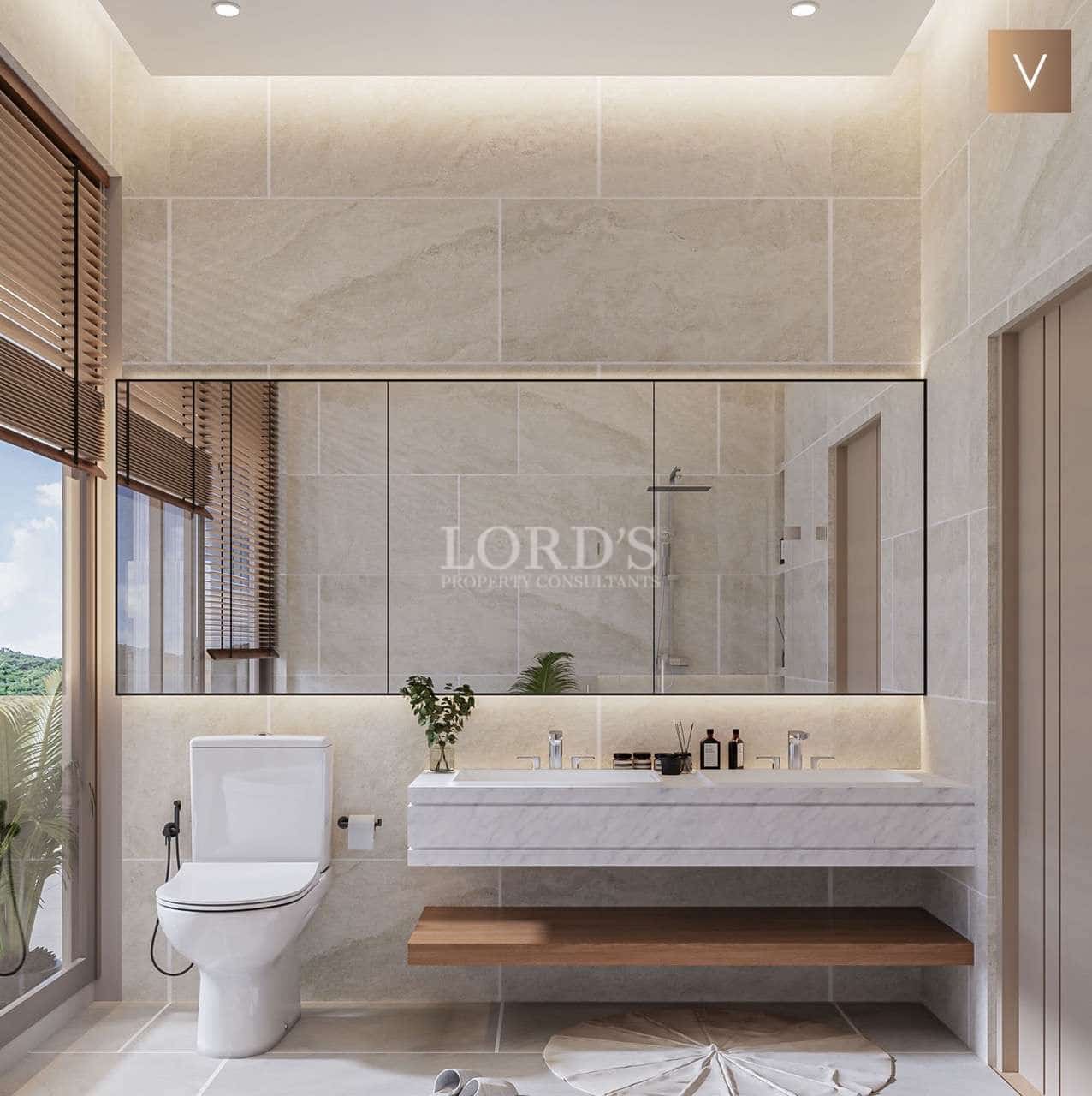 Modern bathroom with elegant design.