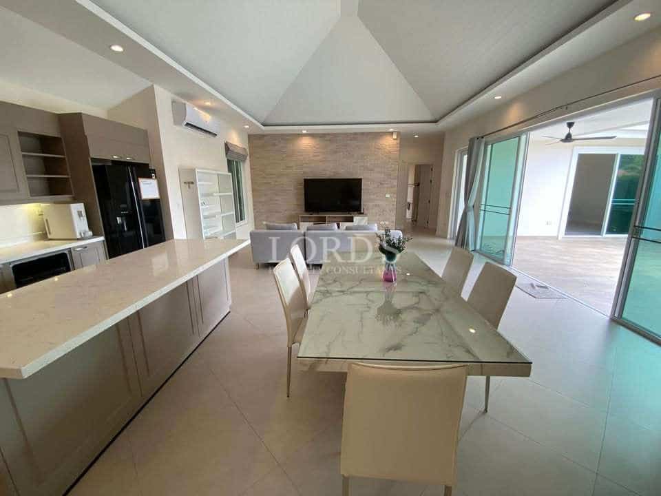 Modern kitchen and dining area