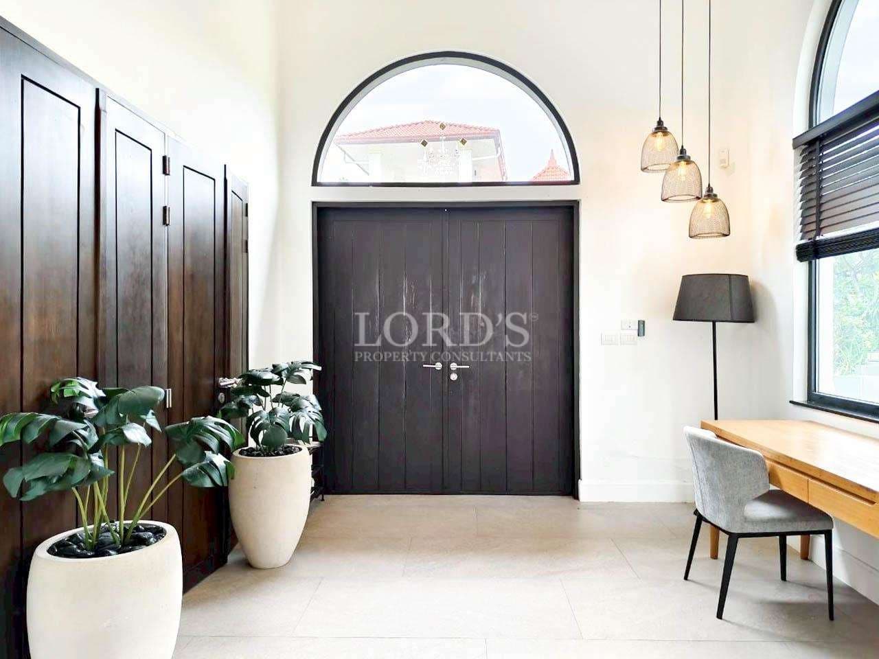 Elegant entrance with modern decor.