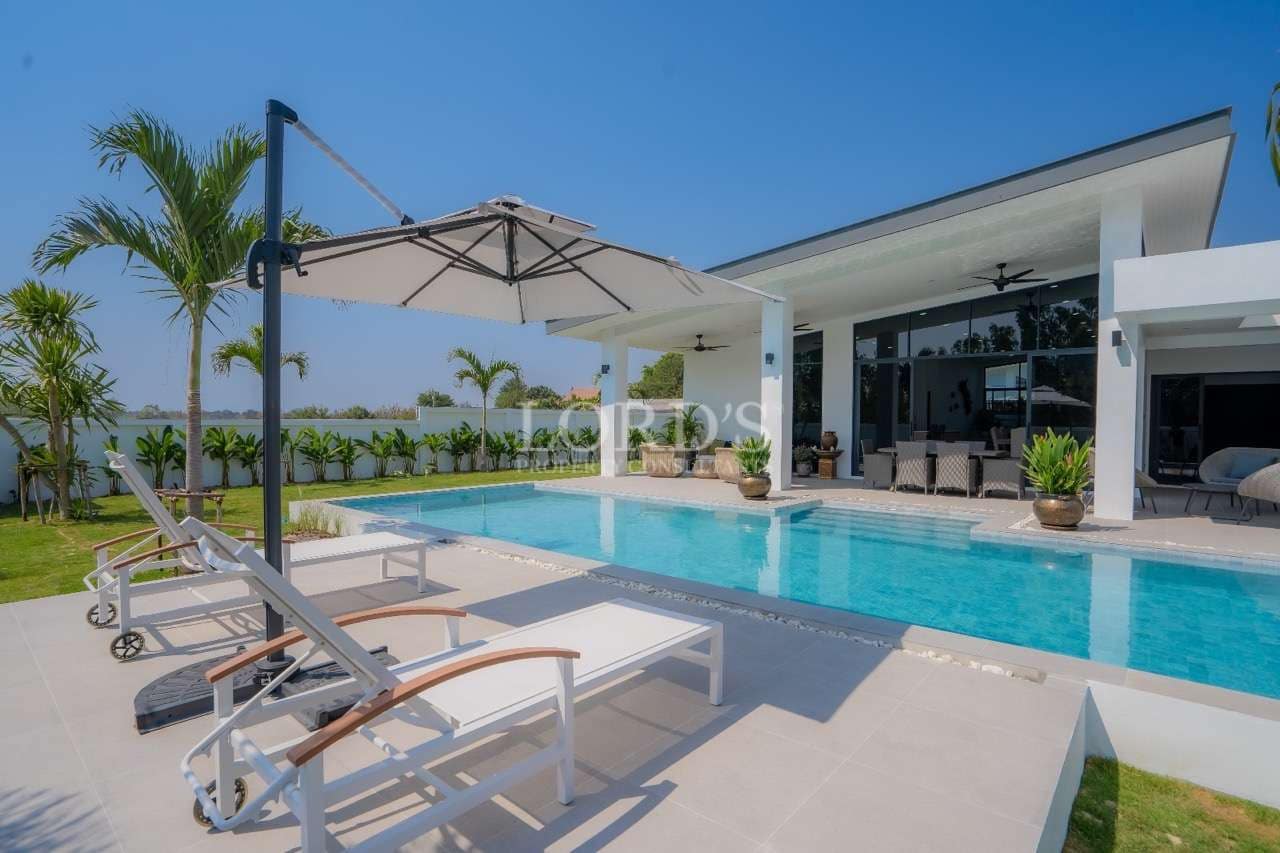 Modern villa with pool and patio