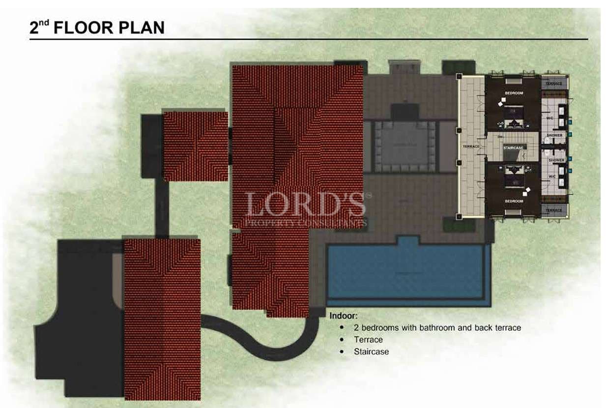 Second floor architectural layout plan