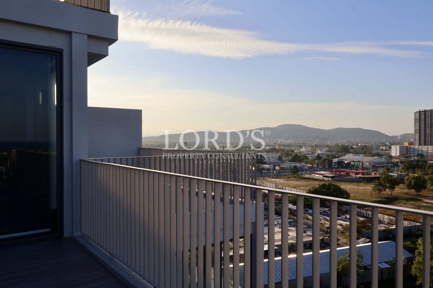 Balcony with mountain and sky view