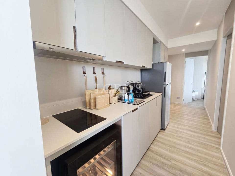 Modern kitchen with sleek appliances