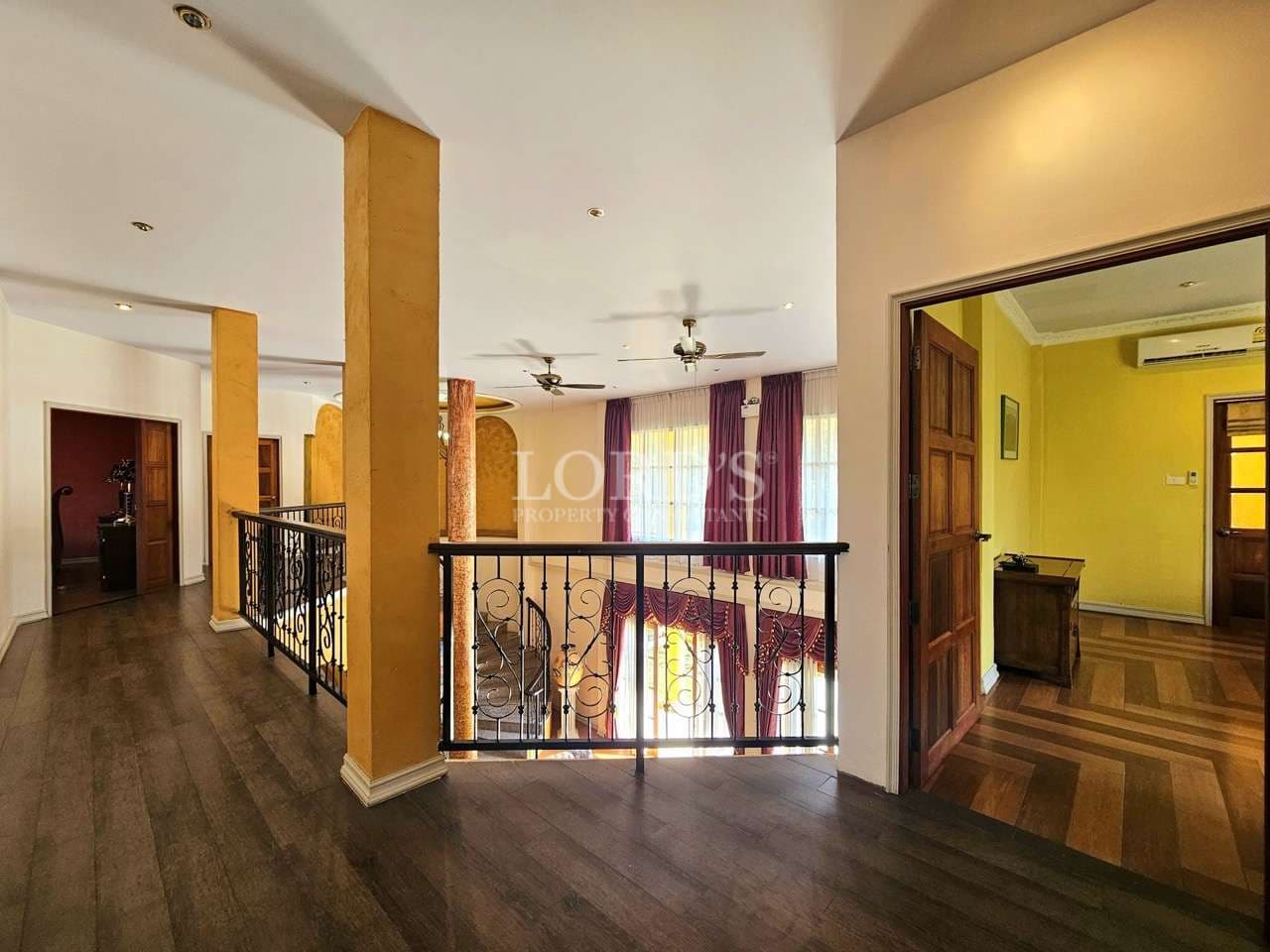 Spacious interior with wooden flooring