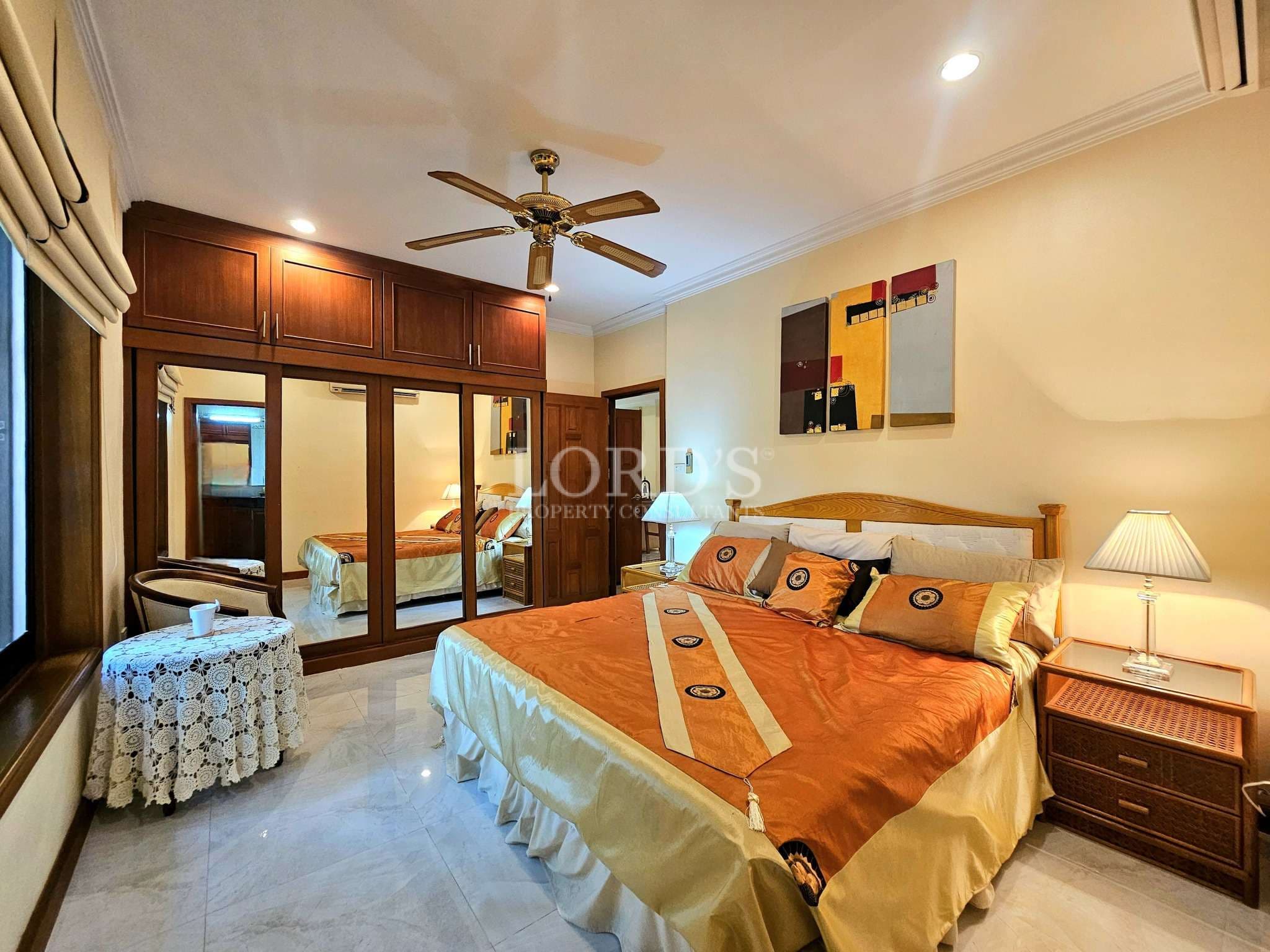 Cozy bedroom with elegant decor.