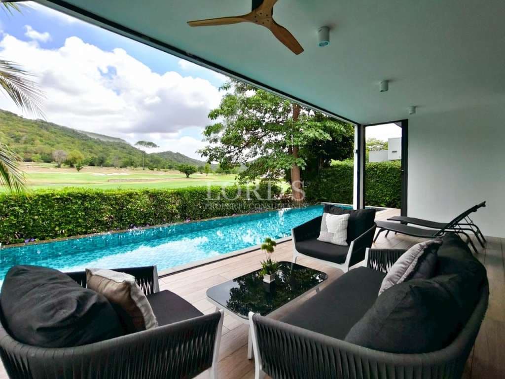 SOLD!!! State Of The Art Pool Villa Right On Black Mountain Golf With Golf Membership for sale - Hin Lek Fai, Thailand