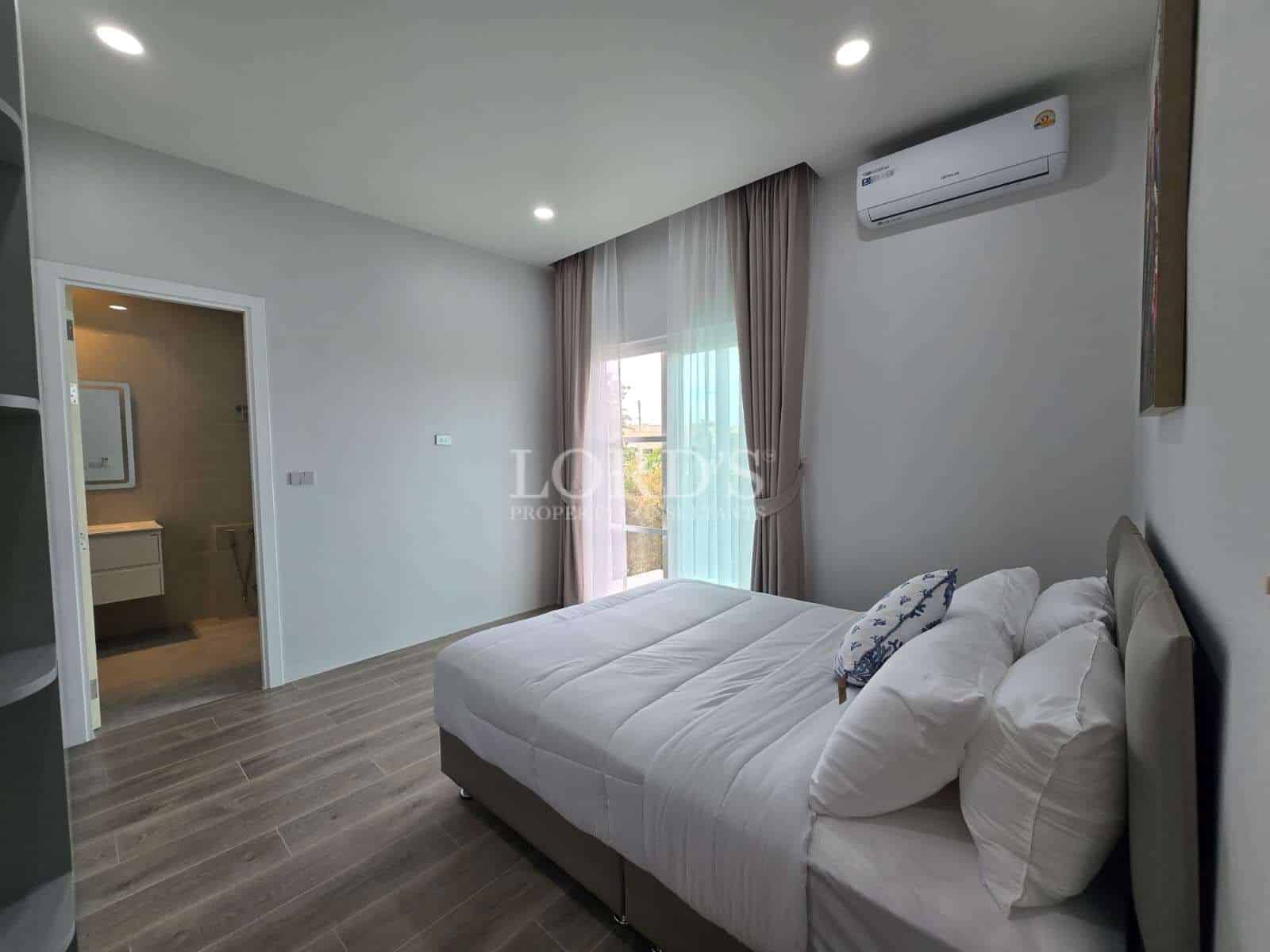 Modern bedroom with natural light