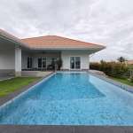 Modern house with swimming pool.