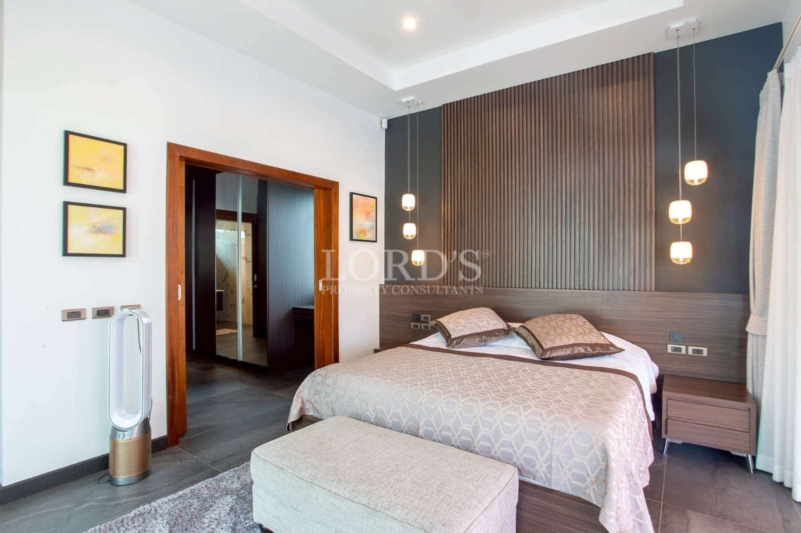 Modern bedroom with stylish decor