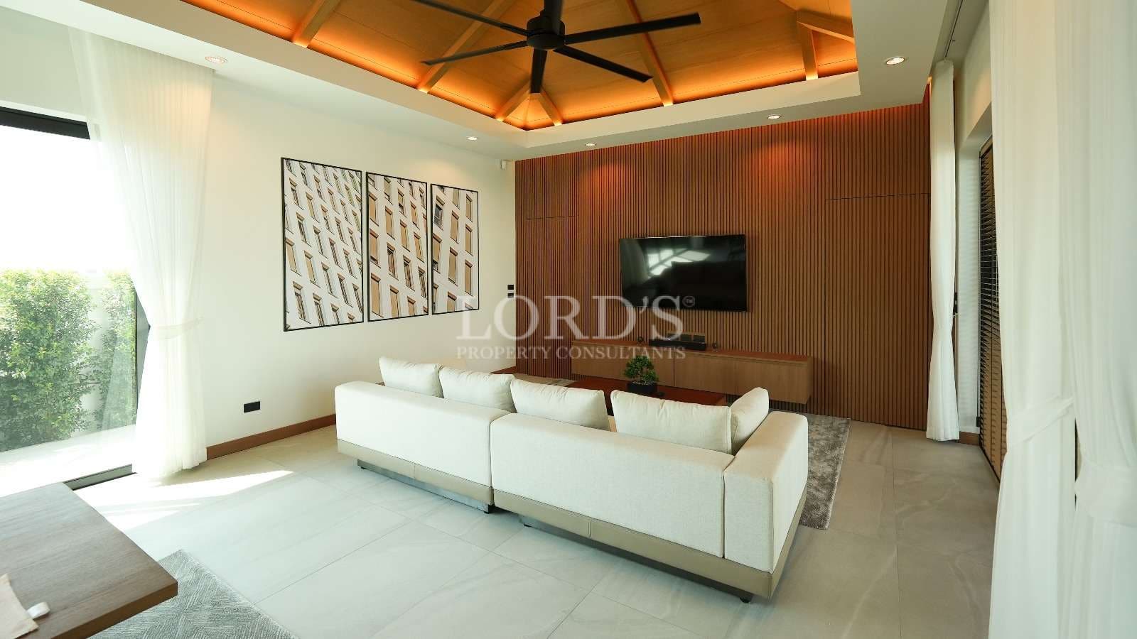 Modern living room with stylish decor