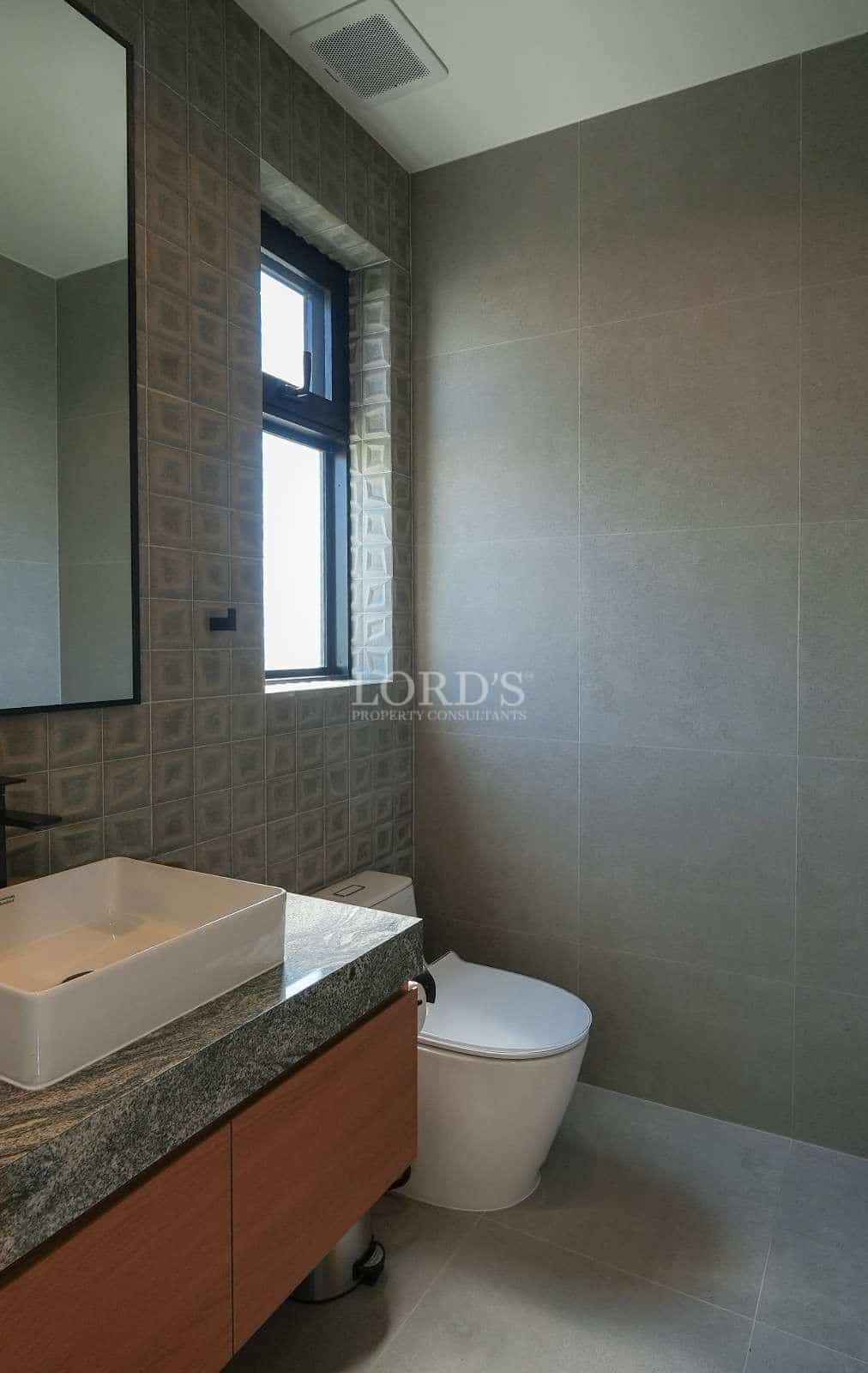 Modern bathroom with sleek fixtures